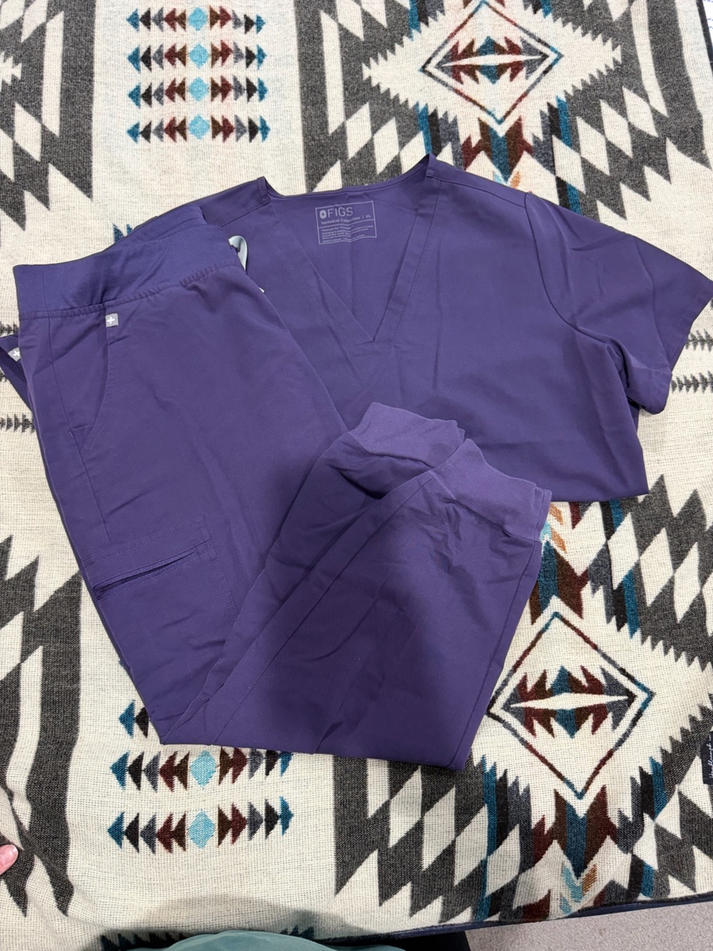 Fig Women's Technical Collection Purple Scrub Set
